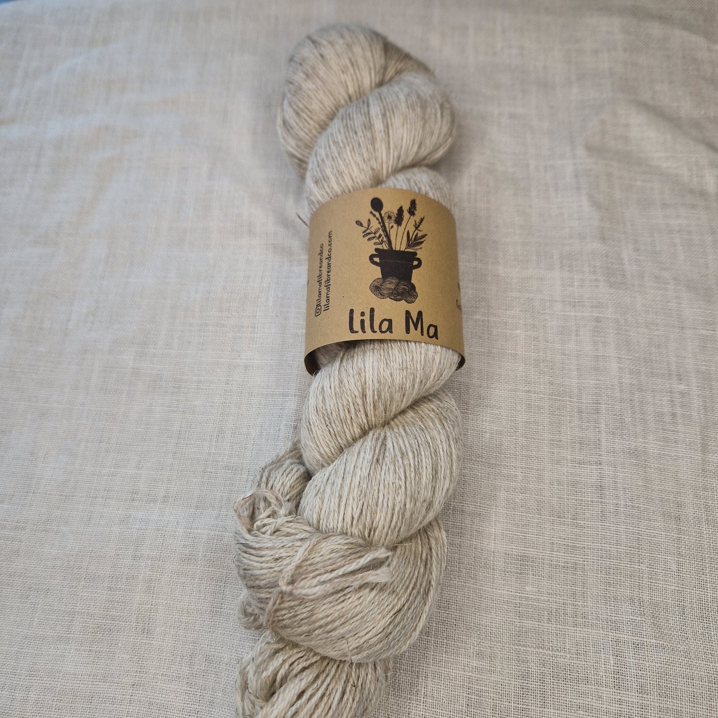 WOOL AND LINEN WASHED UNDYED 4 PLY