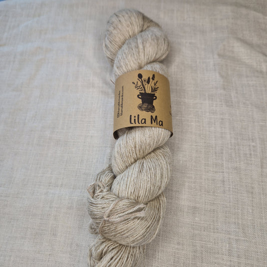 WOOL AND LINEN WASHED UNDYED 4 PLY