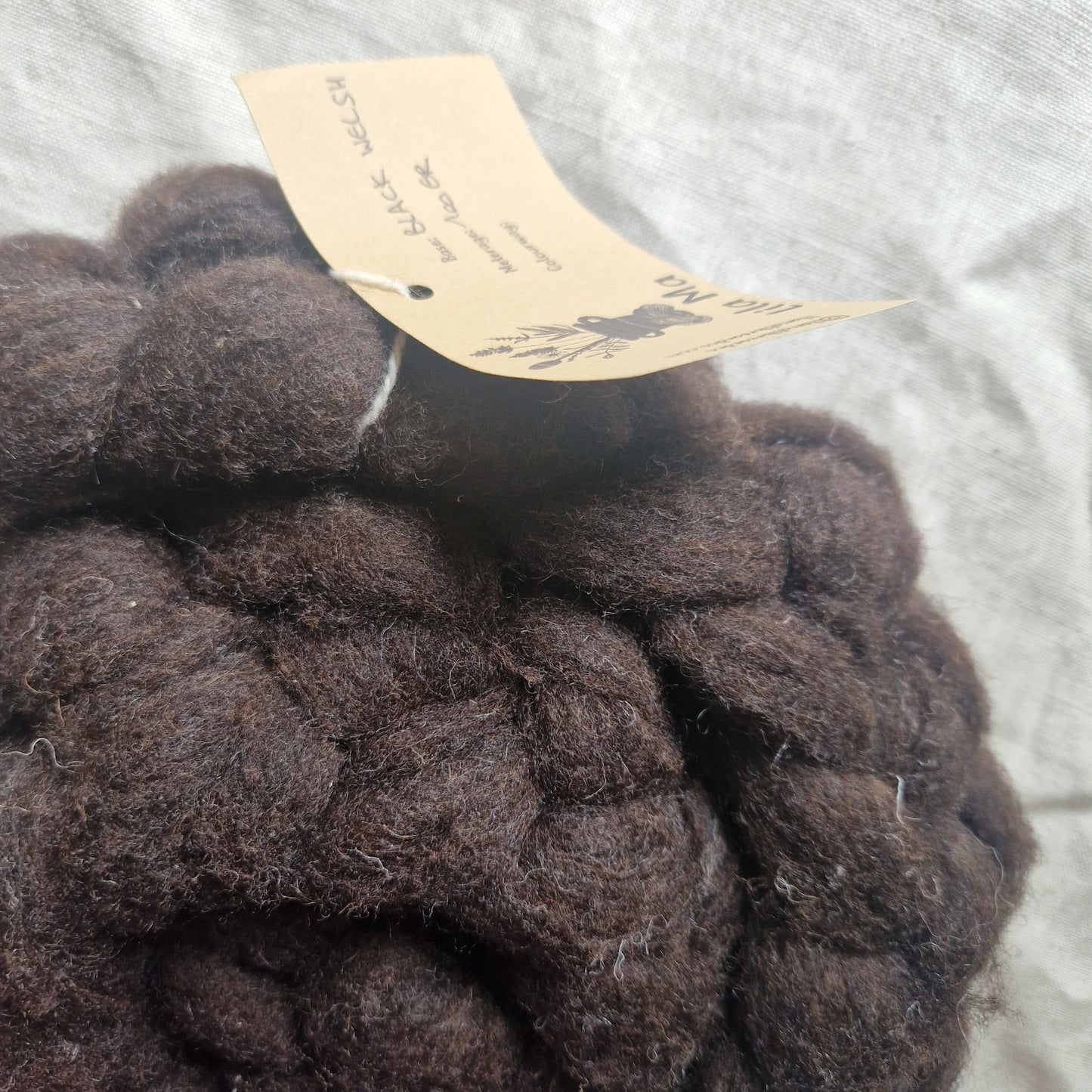 UNSPUN CARDED FIBRE BLACK WELSH