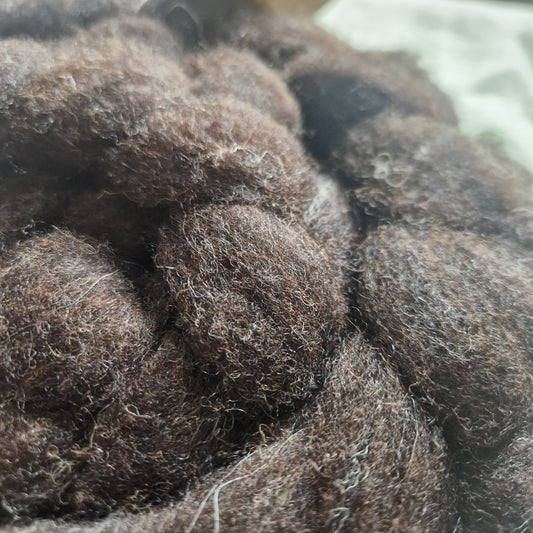 UNSPUN CARDED FIBRE BLACK WELSH