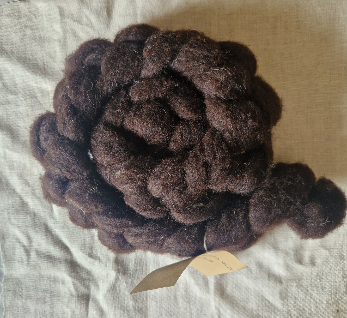 UNSPUN CARDED FIBRE BLACK WELSH